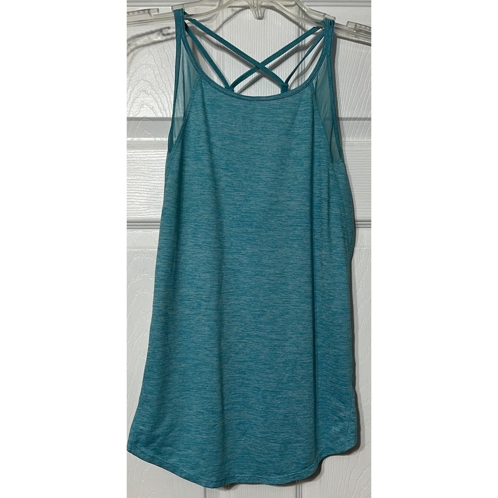 Women's Athletic Works‎ Teal Strappy Tank Top Size Small